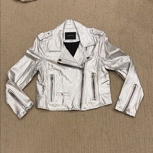Blank NYC Silver Moto Jacket
